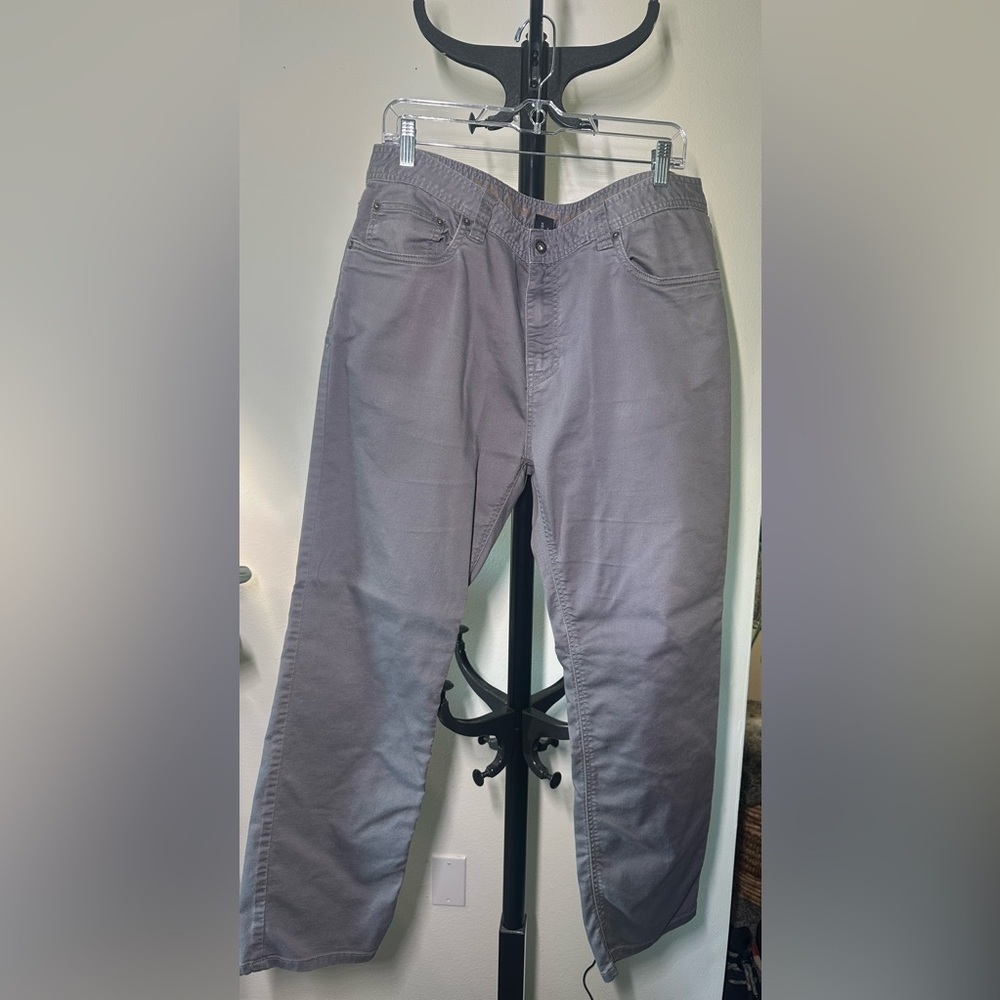 prAna Men’s Gray Slim Fit Stretch Pants Jeans Size 36W X 30L